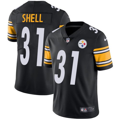 Men Pittsburgh Steelers #31 Shell Nike Black Limited NFL Jersey